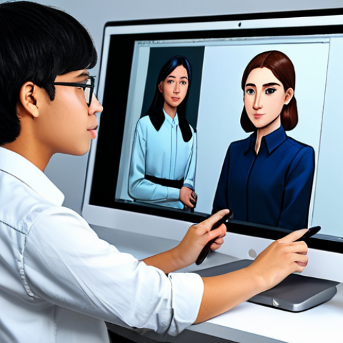 Home 4 A young adult professional webtoon artist, fully clothed in modest, modern attire, intensely focused on a large digital drawing tablet, their hand holding a stylus. The setting is a contemporary, well-lit digital art studio, clean and organized, with a vibrant webtoon panel displayed on a second monitor in the background, showing diverse characters and an engaging scene. Subtle glow emanates from the screens. Professional photography, clean lines, high resolution, soft studio lighting. perfect anatomy, correct proportions, natural pose, well-formed hands, proper finger count, natural body proportions, safe for work, appropriate content, fully clothed, professional, modest, family-friendly.