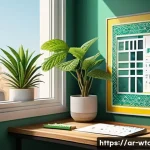 웹툰작가 비즈니스 모델 분석 - A vibrant digital artist&rsquo;s workspace scene set in a modern Middle Eastern home, featuring a young Ar...