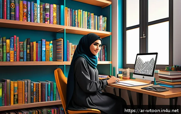 웹툰작가 자격증 취득 방법 - A professional digital artist workspace focused on creating webtoon art, featuring a modern drawing ...